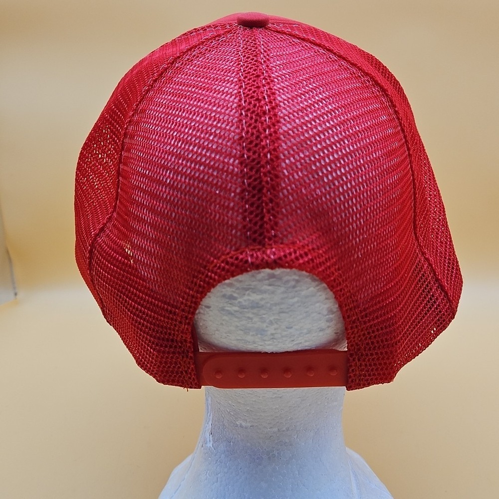 Vintage Trucker Hat Cap Performance Products Fel-Pro Red White Mesh Snapback - Picture 5 of 8